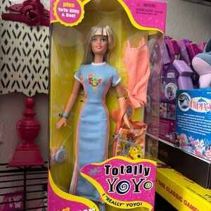Vintage Mattel Barbie Totally YoYo Skipper Doll & YoYo Kitty And Bee